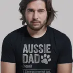 Black Shirt Front – Aussie Dad – aussie dad shirt – front view