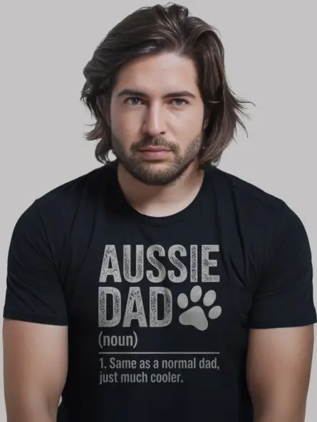 Epic Aussie Dad Shirt – Funny Australian Shepherd Dog Tee - Image 3