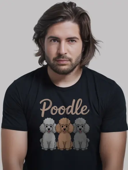 Cartoon Poodle T Shirt – Adorable Pastel Dog Lover Tee - Image 2