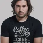 Black Shirt Coffee and CANE CORSOS coffee and cane corso t-shirt front