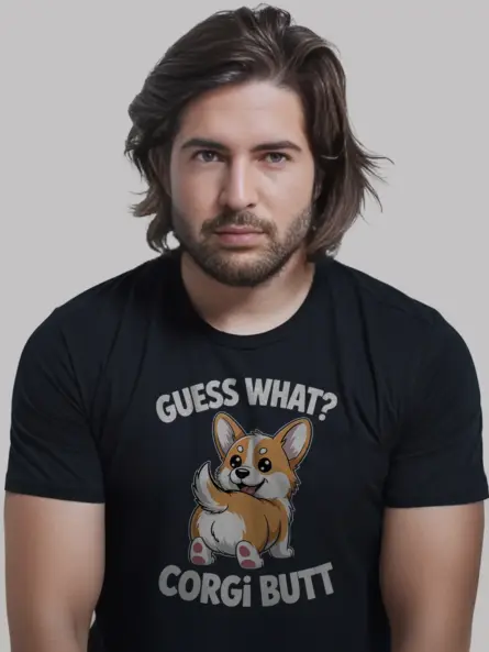 Funny Corgi Butt T-Shirt – Playful Dog Lover Graphic Tee - Image 2