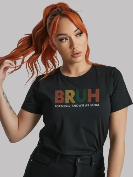 Mom Bruh Shirt – Funny Colorful Motherhood Graphic Tee - Image 3