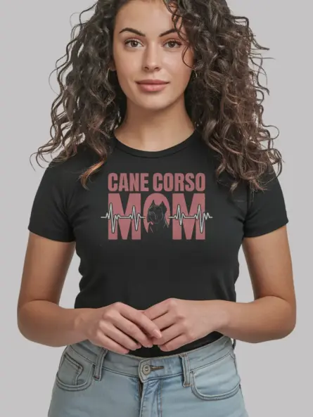 Cane Corso Mom Shirt – Bold Heartbeat Dog Breed Graphic Tee - Image 3