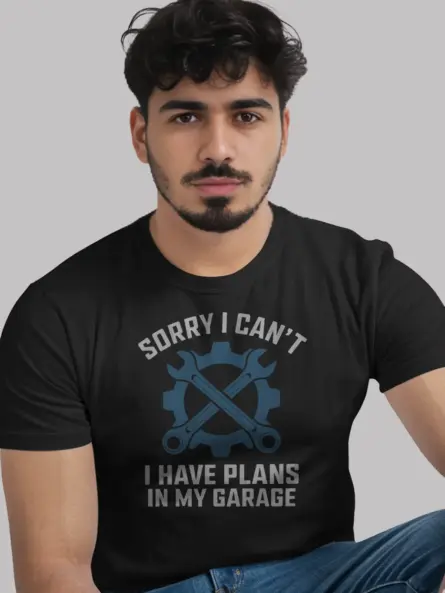 Plans in My Garage Shirt – Funny Mechanic Tee for Car Guys & DIY Fans - Image 6
