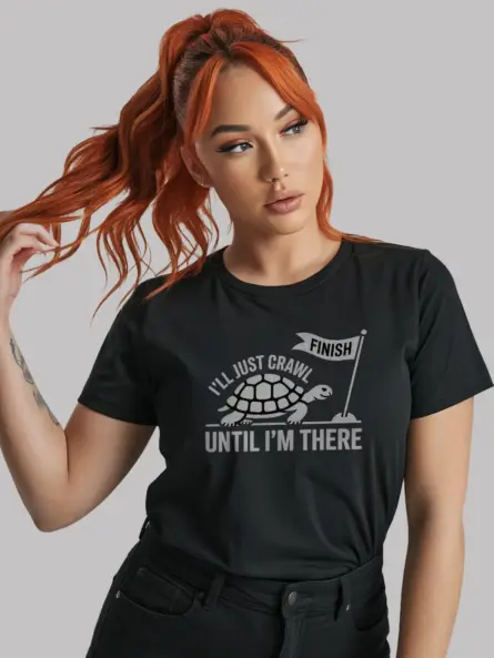 Motivational Slow and Steady Shirt – Tortoise Finish Line Tee - Image 3