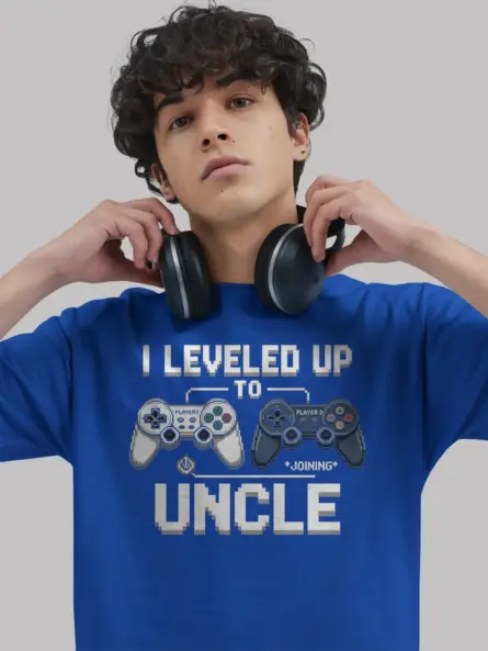I Leveled Up to Uncle Gamer Uncle T-Shirt - Image 6