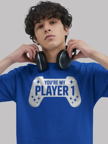 You're My Player 1 Gamer Couple Player 1 T-Shirt - Image 3
