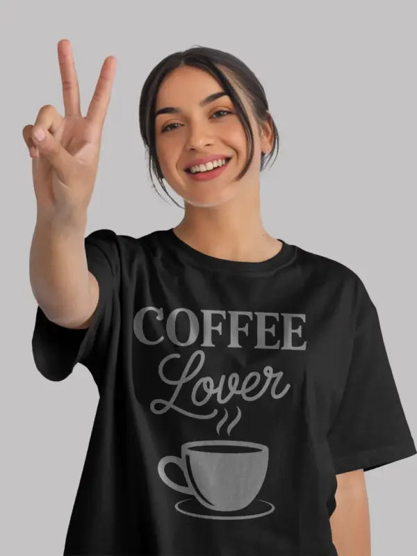 Black Better Coffee! LESS Bucks! affordable coffee lover tee back view