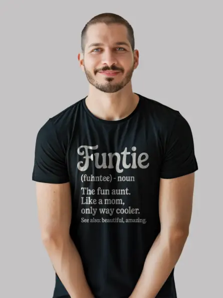 Black funtie shirt fun aunt t-shirt gift
