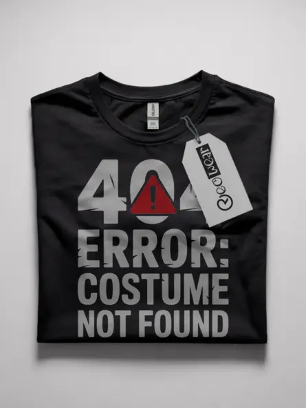 404 error costume not found t-shirt