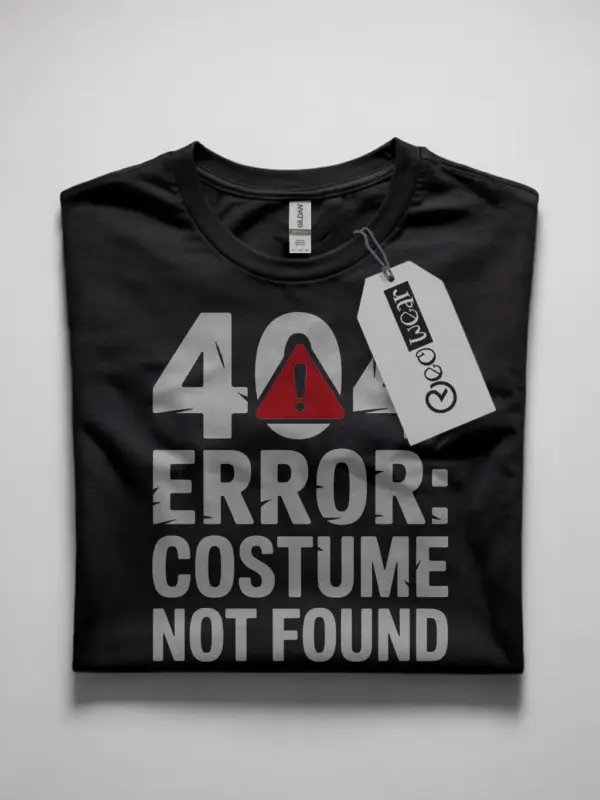 404 error costume not found t-shirt