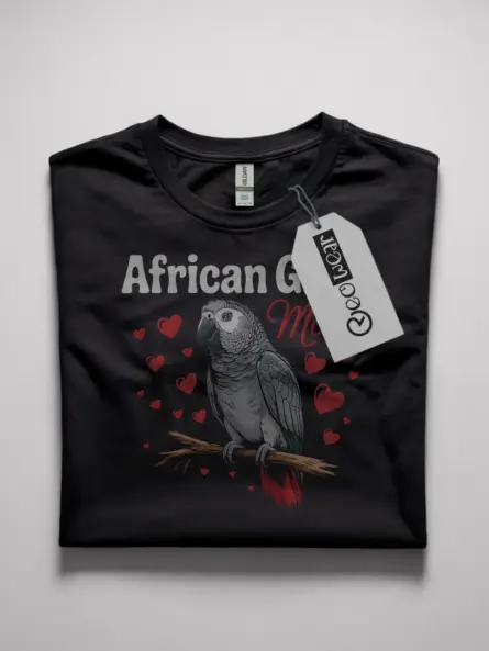 African Grey Parrot Mom T-Shirt for Bird Lovers - Image 7