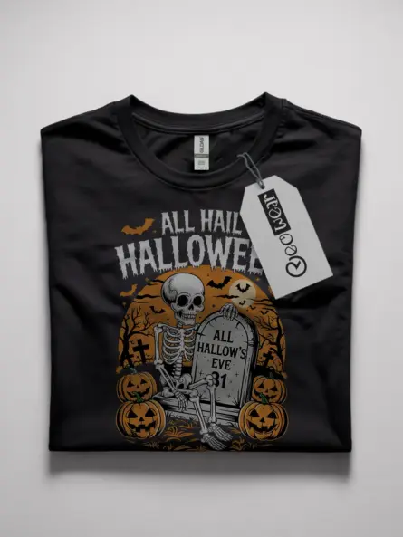 gothic skeleton Halloween t-shirt