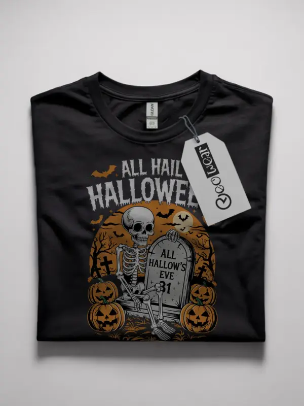 gothic skeleton Halloween t-shirt