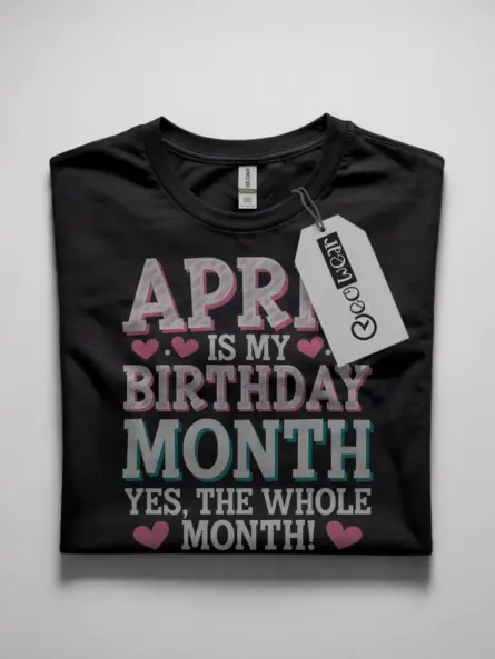 April Is My Birthday Month Shirt – Bold & Funny Celebration Tee - Image 7