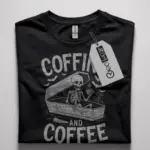 goth skeleton coffin t-shirt