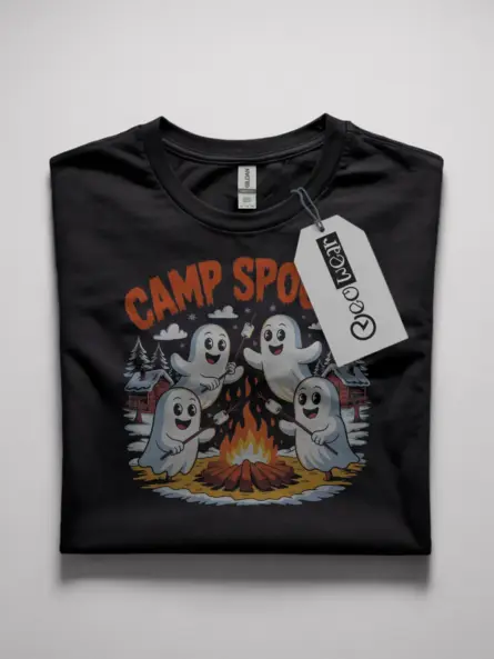 Cute Ghost Campfire T-Shirt for Halloween