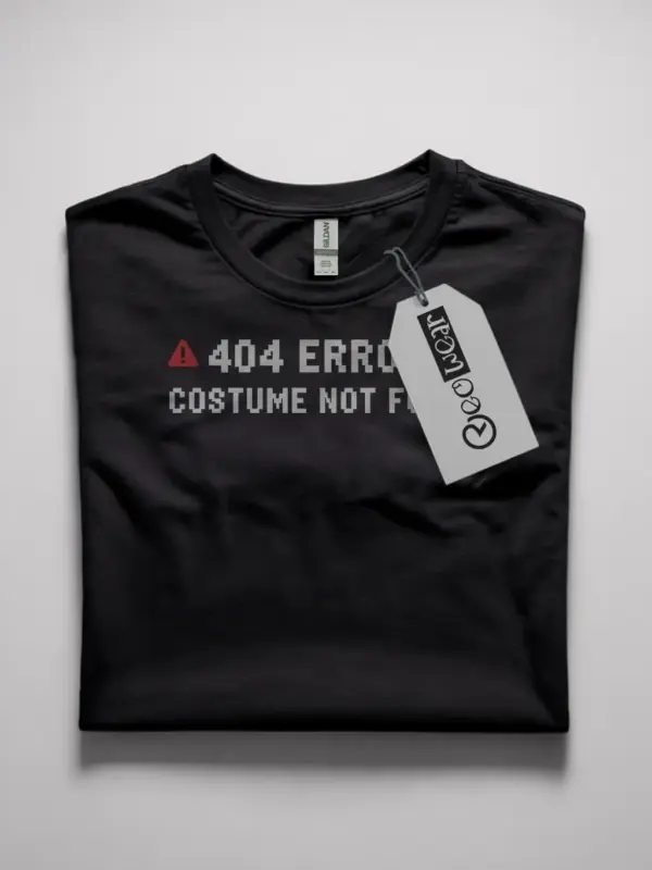 404 error costume not found t-shirt