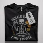 skeleton meditation t-shirt