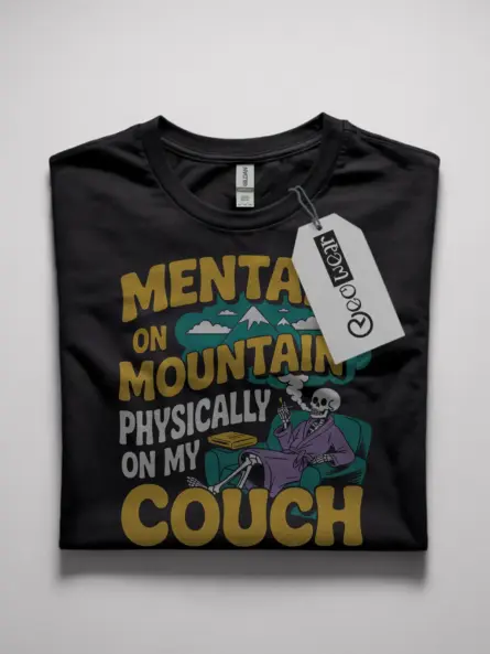 mentally on mountain t-shirt