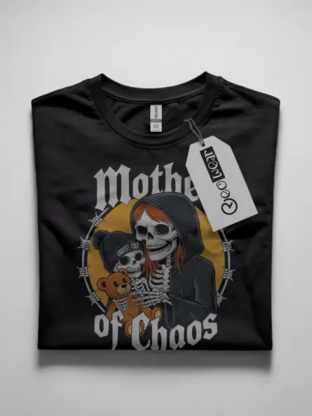 gothic mom skeleton t-shirt