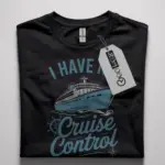 Black flatlay Shirt I Have No Cruise Control Funny Cruise Shirt for Travelers Front View