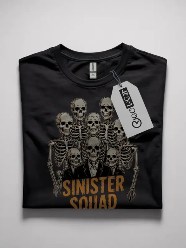 Black Shirt – Sinister Squad Vintage Skeleton Squad T-Shirt