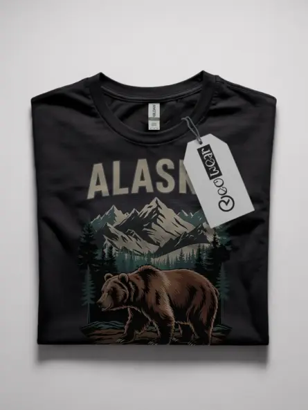 alaska grizzly bear t-shirt