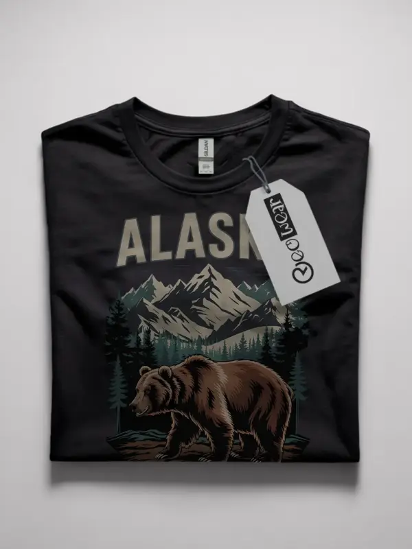 alaska grizzly bear t-shirt