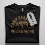 bear camping t shirt