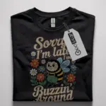 cute bee retro t-shirt for women