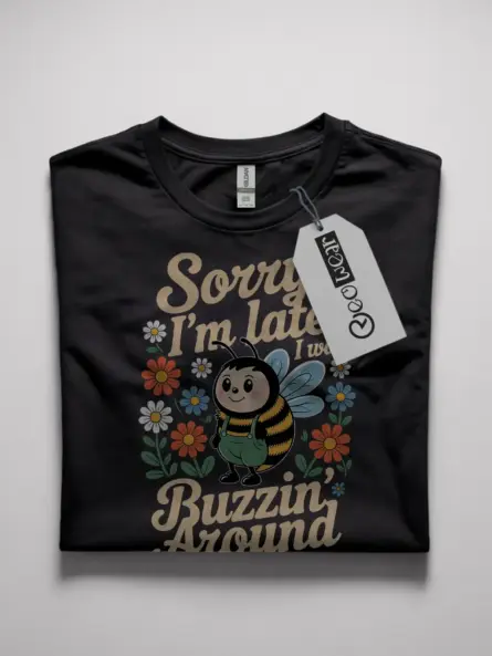 cute bee retro t-shirt for women