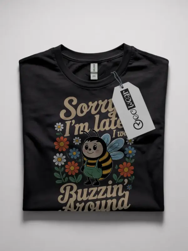 cute bee retro t-shirt for women