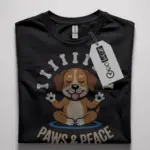 dog meditation t-shirt