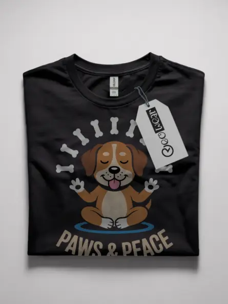 dog meditation t-shirt