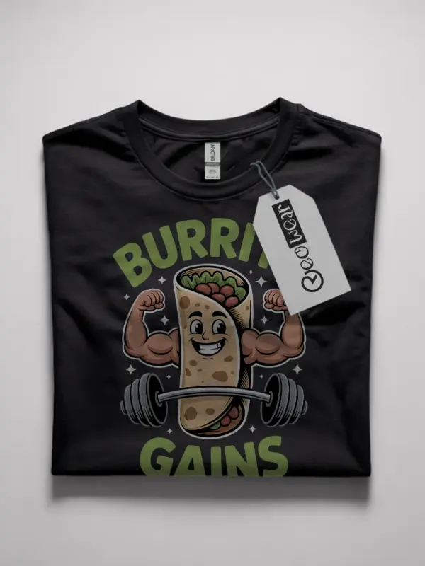 funny burrito gym shirt