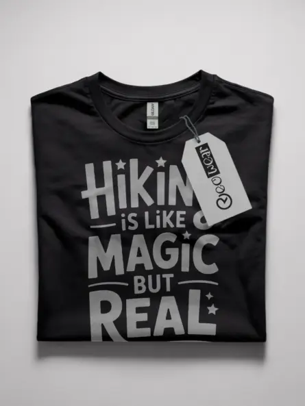 hiking is like magic but real shirt