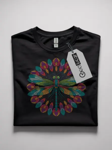 mandala dragonfly t-shirt