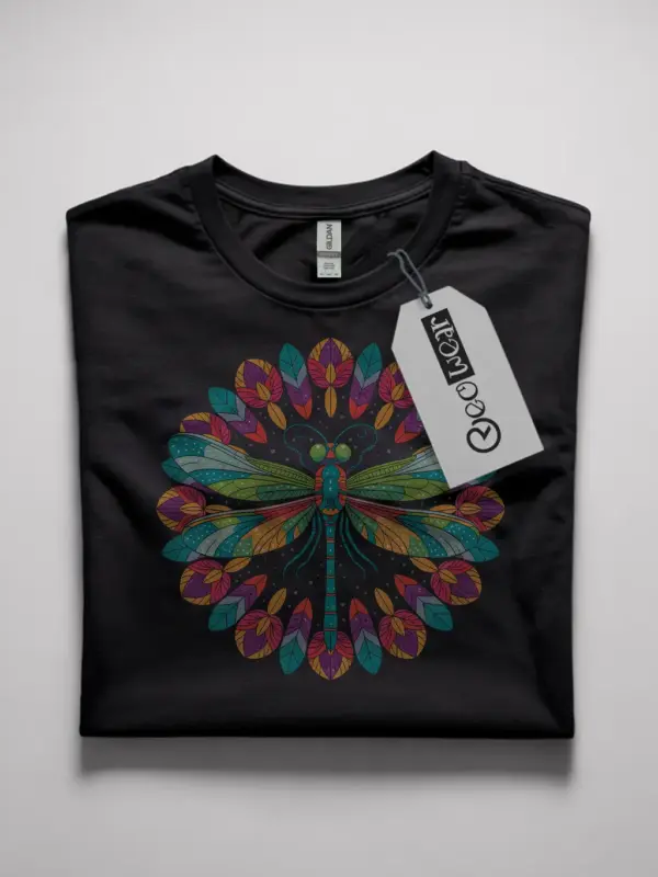 mandala dragonfly t-shirt