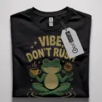 meditating frog coffee t-shirt