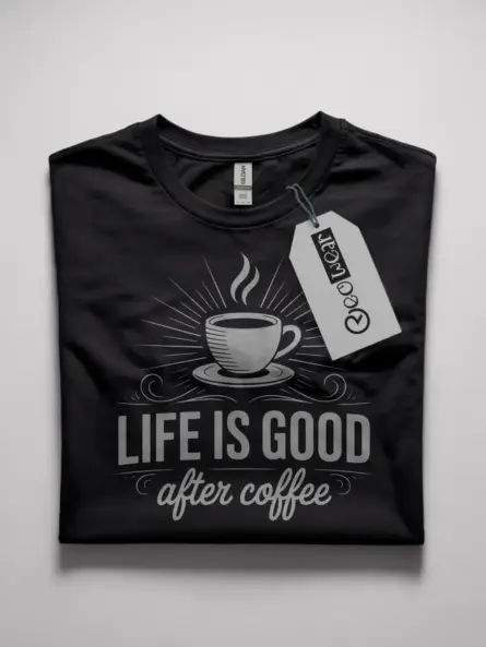 minimalist coffee lover t-shirt Life Is Good After Coffee