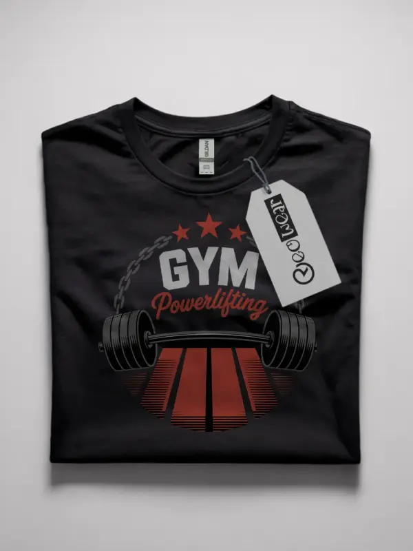 black flatlay Shirt powerlifting-t-shirt powerlifting t shirt