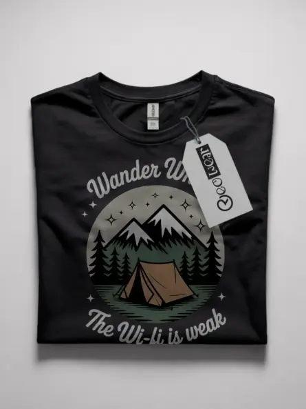 wander where the wifi is weak t-shirt