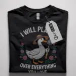 whimsical duck gardening t-shirt