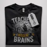 Spooky Teachers Love Brains Halloween Shirt for School Events