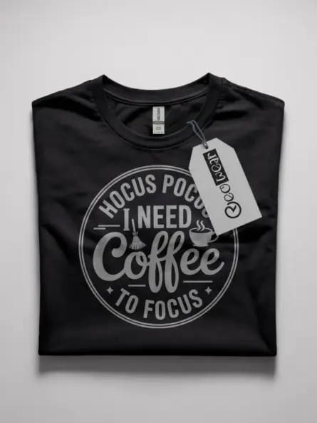 Witchy Hocus Pocus Coffee T-Shirt – Funny Caffeine Quote Tee