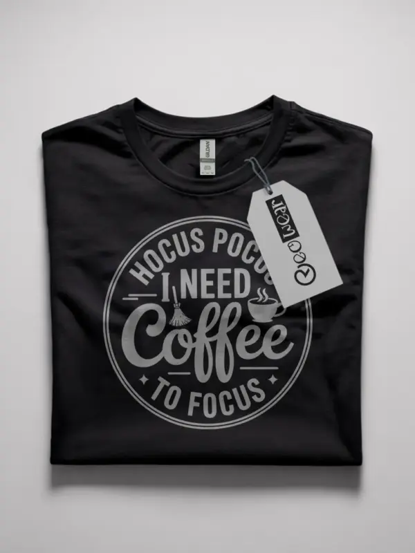 Witchy Hocus Pocus Coffee T-Shirt – Funny Caffeine Quote Tee