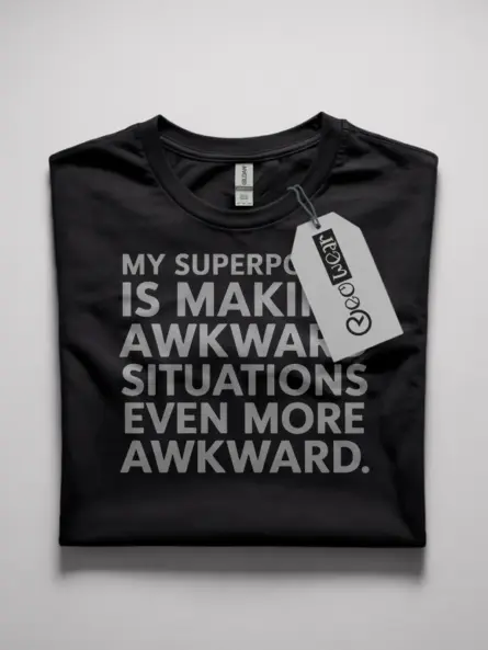 Awkward Is My Superpower Shirt – Funny Introvert Tee for Social Humor Fans - Image 4