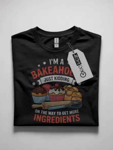 bakeaholic t-shirt for baking lovers