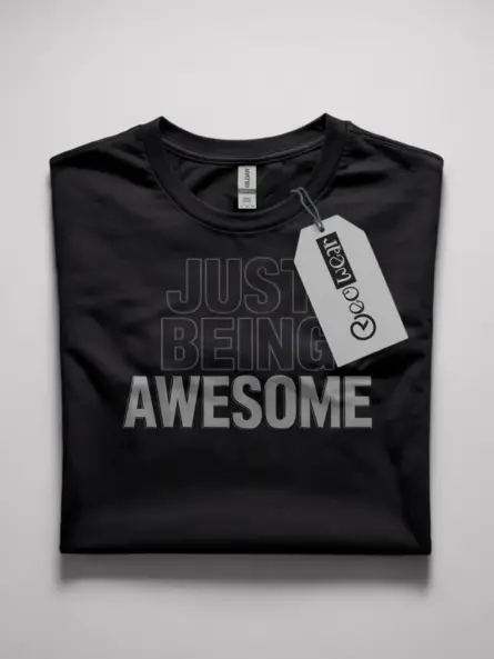 Block Letter Self Confidence T-Shirt – Just Being Awesome Tee - Image 1